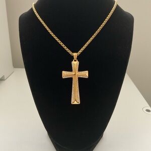 Stunning Stainless Steel Cross Necklce